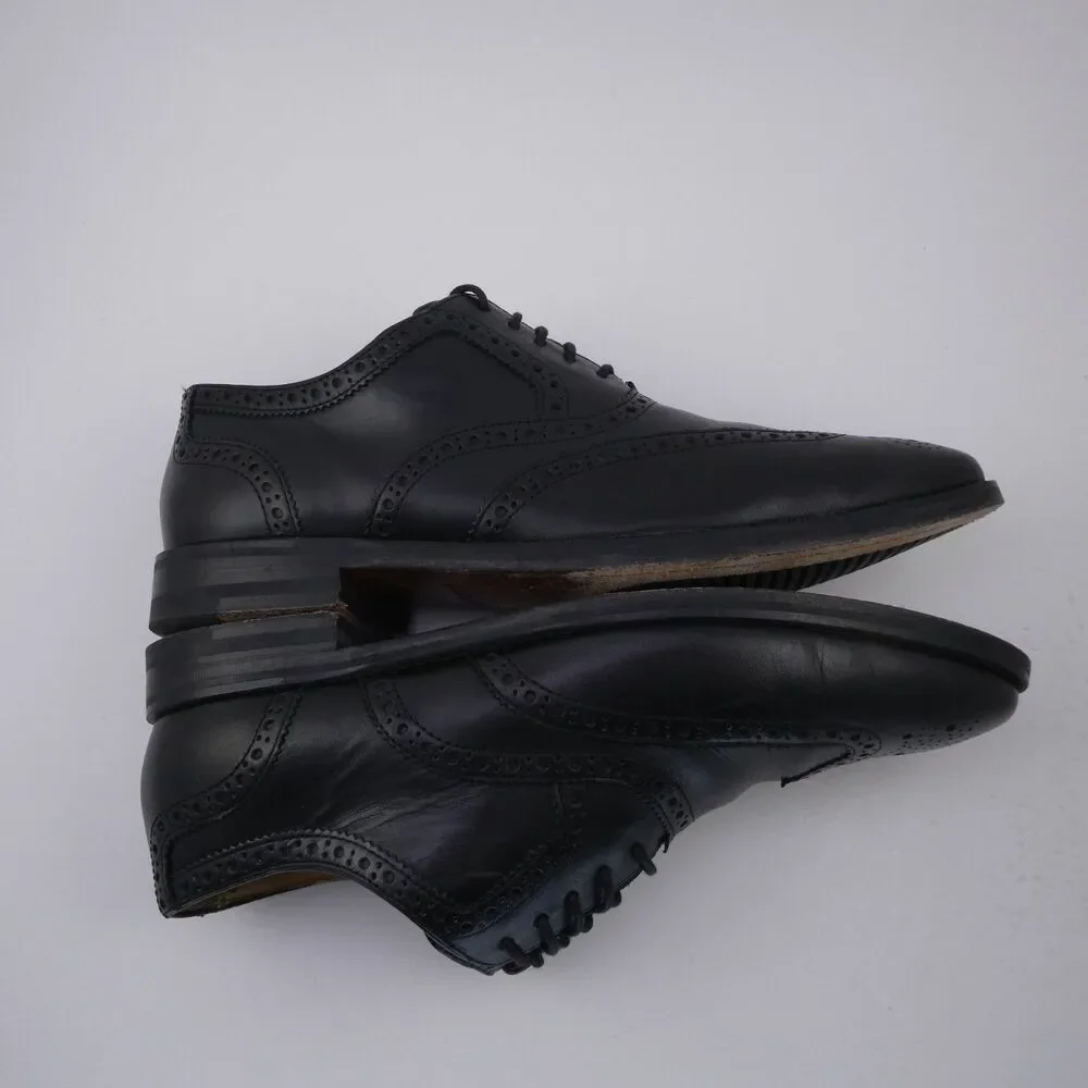 Cole Haan Men's Size US 9M C12914 Cambridge Wing Oxford Black Dress Shoes